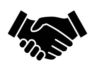 black handshake icon