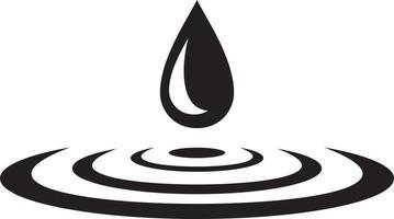 black icon water drop ripple effect